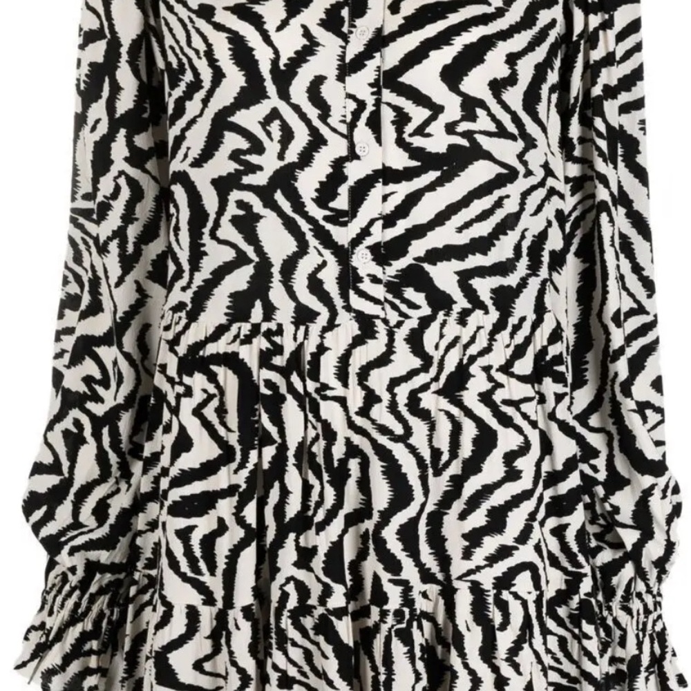 Black and White Zebra Print Dress